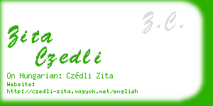 zita czedli business card